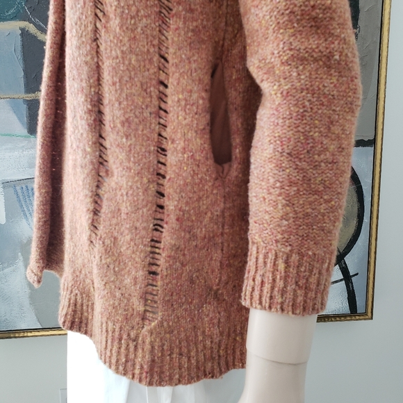 Rebecca Minkoff | Open-front Wool-blend Cardigan with Pockets - Picture 11 of 15